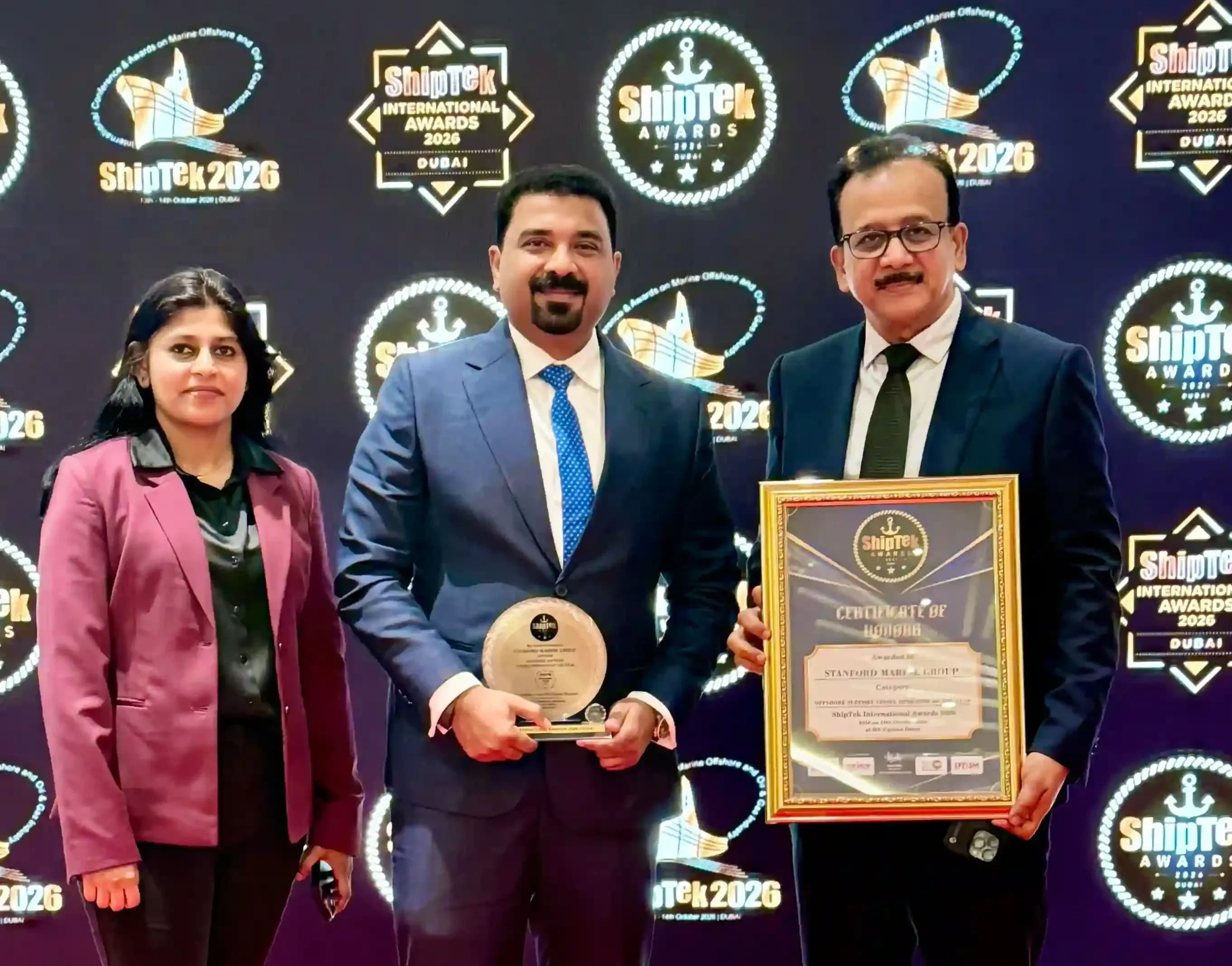 Stanford Marine Group Wins Offshore Support Vessel Operator of the Year at ShipTek 2026